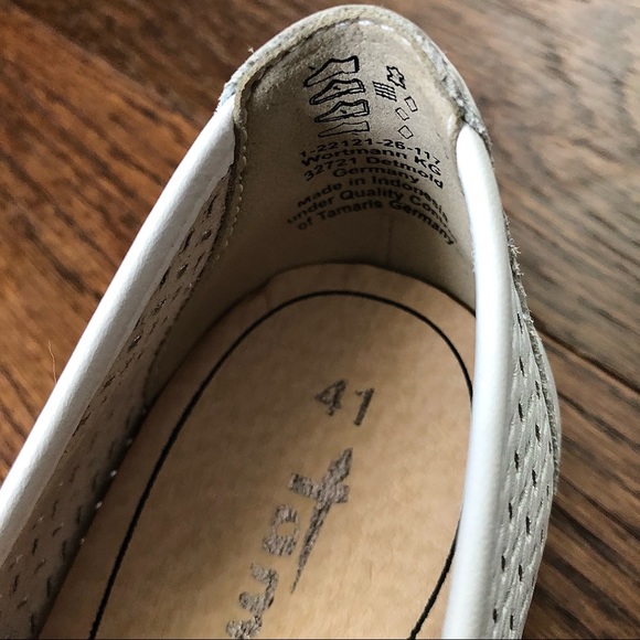 Tamaris White Flats with Touch It Technology in Size 9.5 - Picture 6 of 11